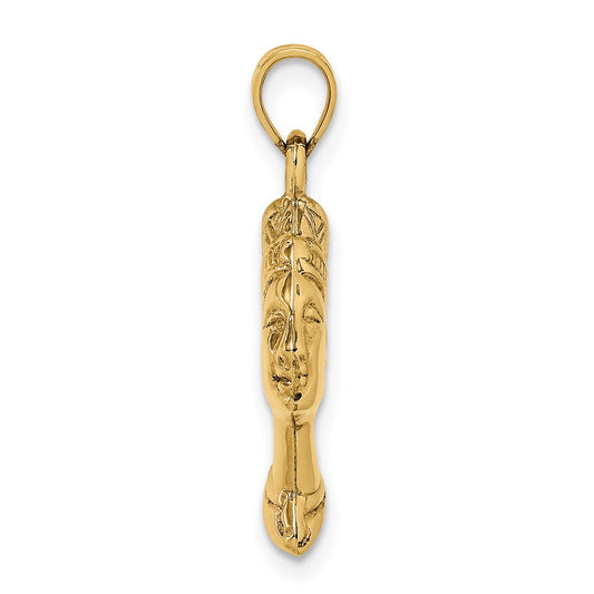 10k 3-D Nefertiti Pendant