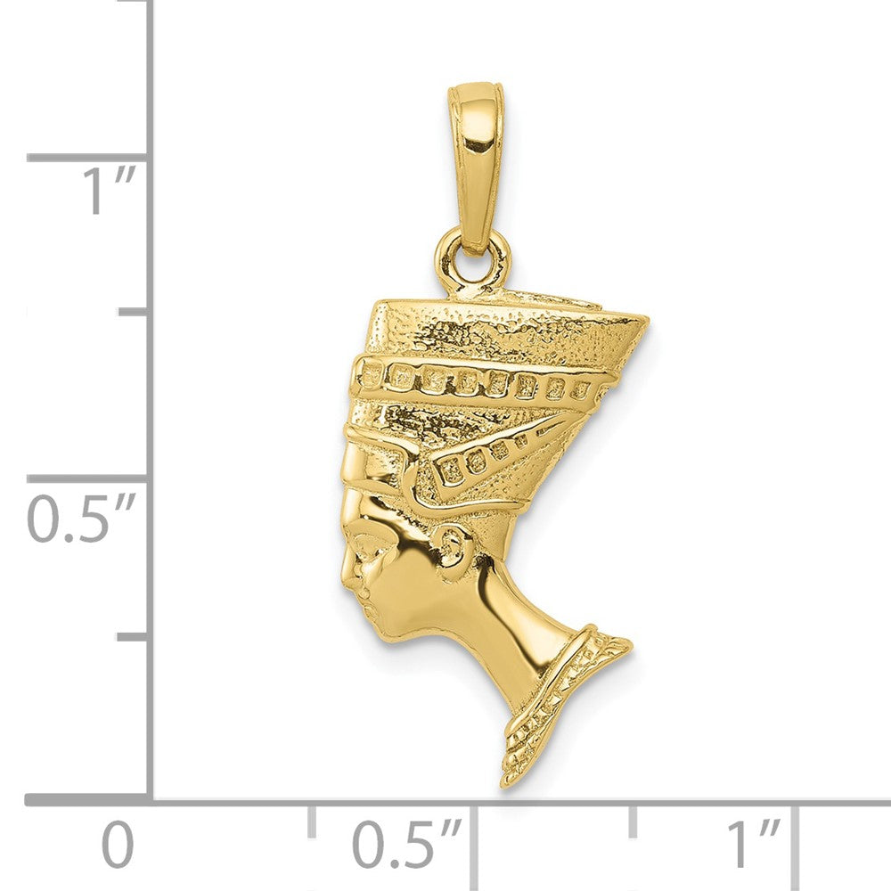 10k 3-D Nefertiti Pendant