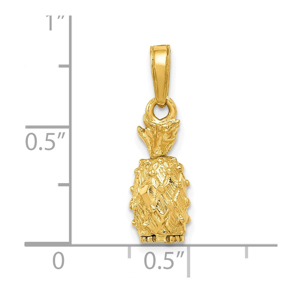 10k 3-D Pineapple Pendant