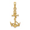 10K 3-D Anchor w/Shackle and Entwined Rope Pendant