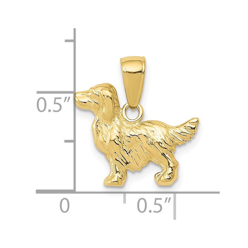 10k Springer Spaniel Dog Pendant