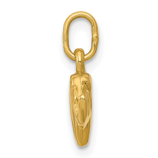 10k Polished 3-D Elephant Charm
