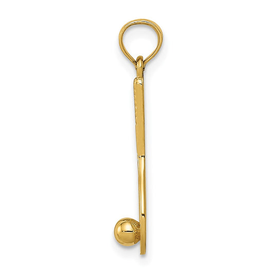 10k Tennis Racquet and Ball Charm