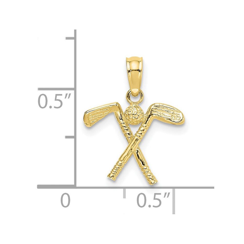 10k 3-D Golf Clubs with Ball Charm