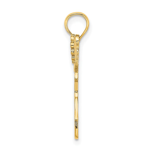10k Cheerleader Jumping with Pom-Poms Charm