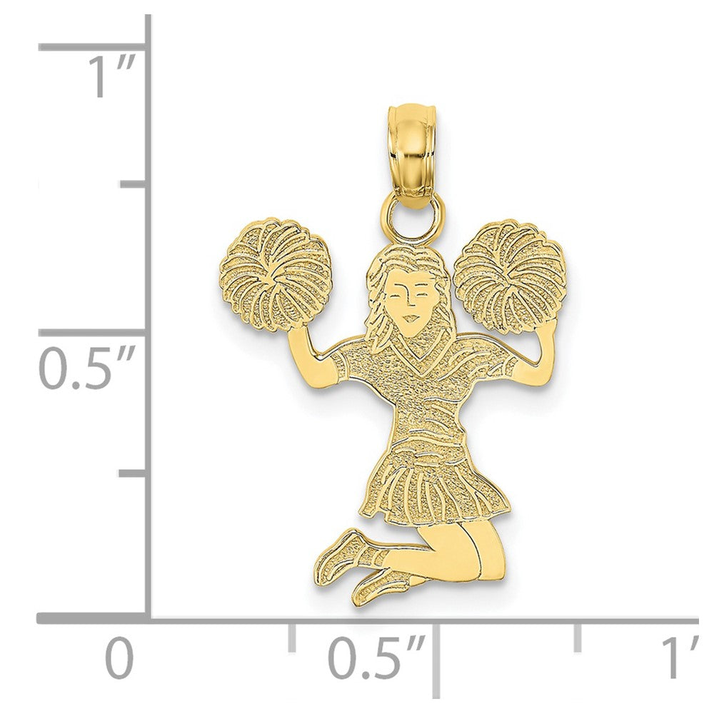 10K Cheerleader Jumping with Pom-Poms Pendant