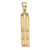 10k 3-D Snow Skis Pendant