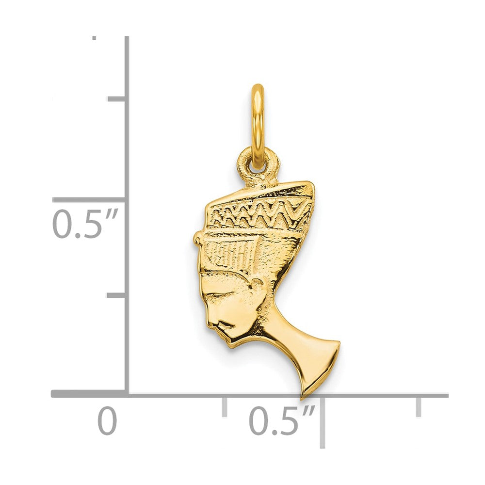 10k Solid Bust of Nefertiti Charm