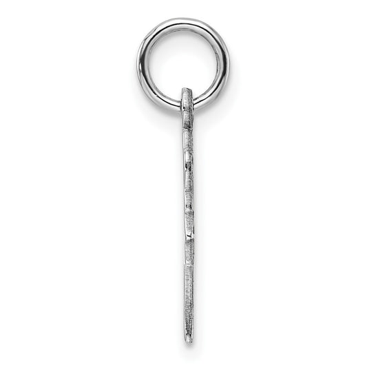 10k White Gold Solid Nefertiti Charm