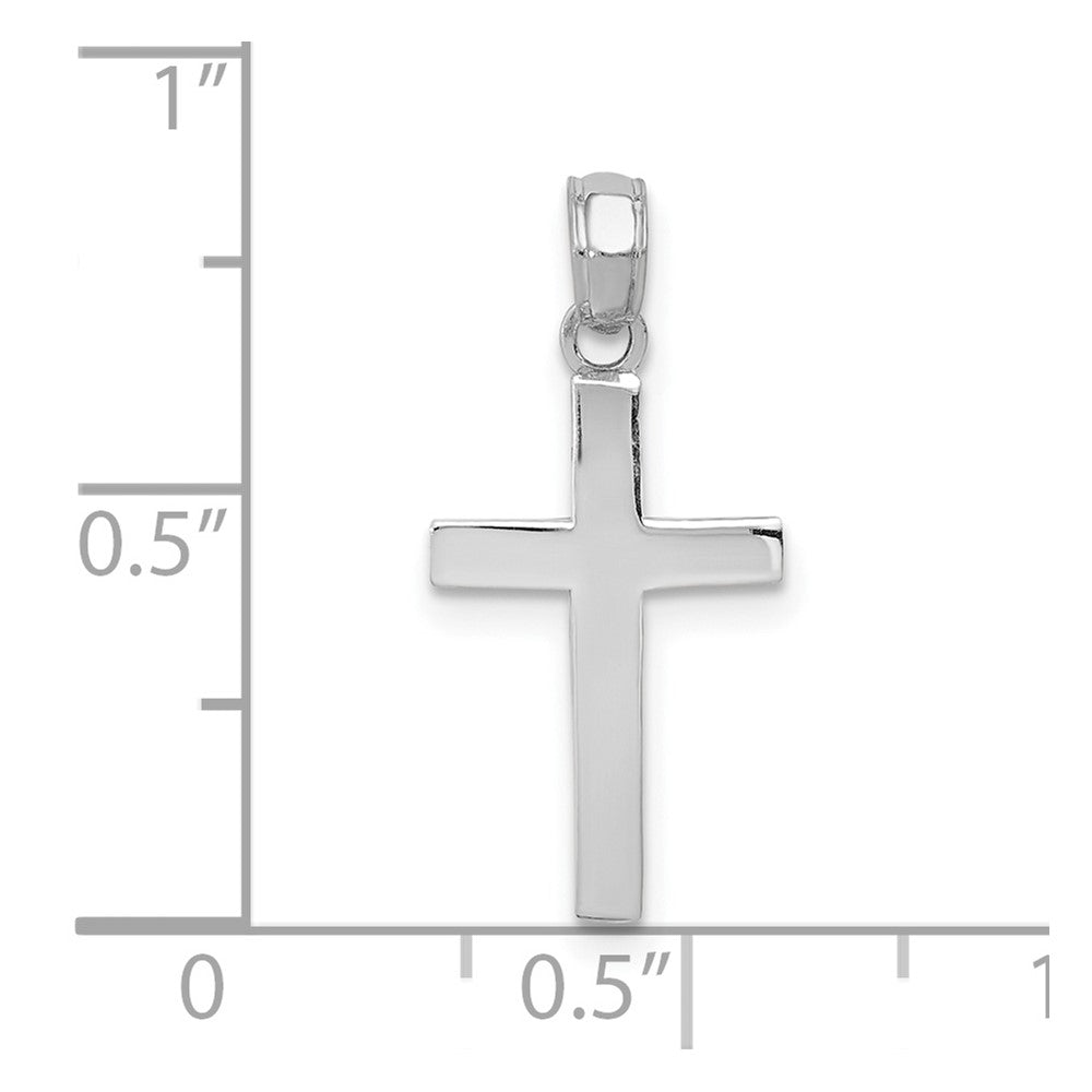 10k White Gold Polished Latin Cross Pendant