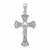 10K White Gold Crucifix Pendant