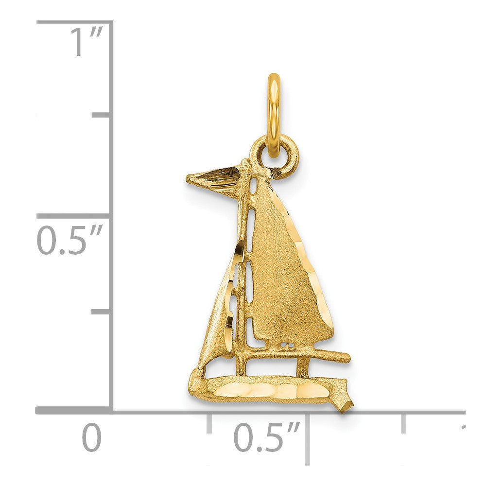 10k Sailboat Charm