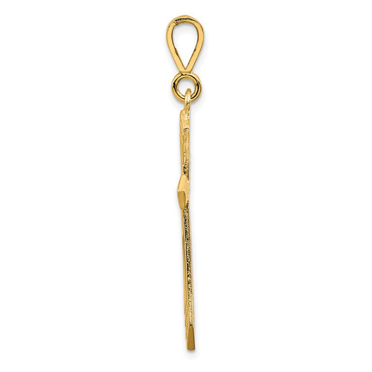 10k Large Cross Charm