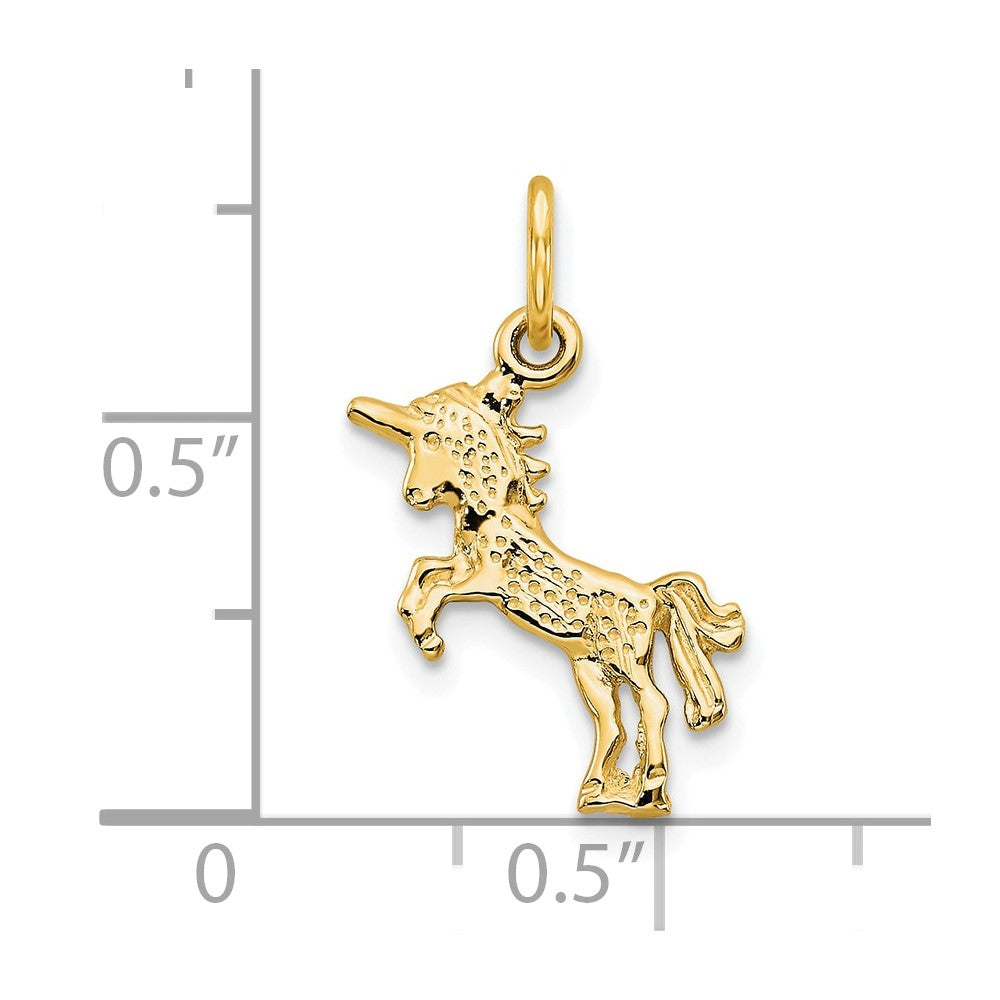 10k Fleur de Lis Cross Charm