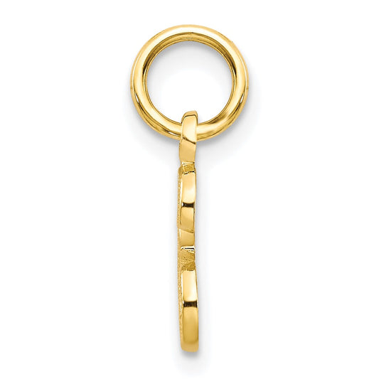 10k Small Script Initial E Charm