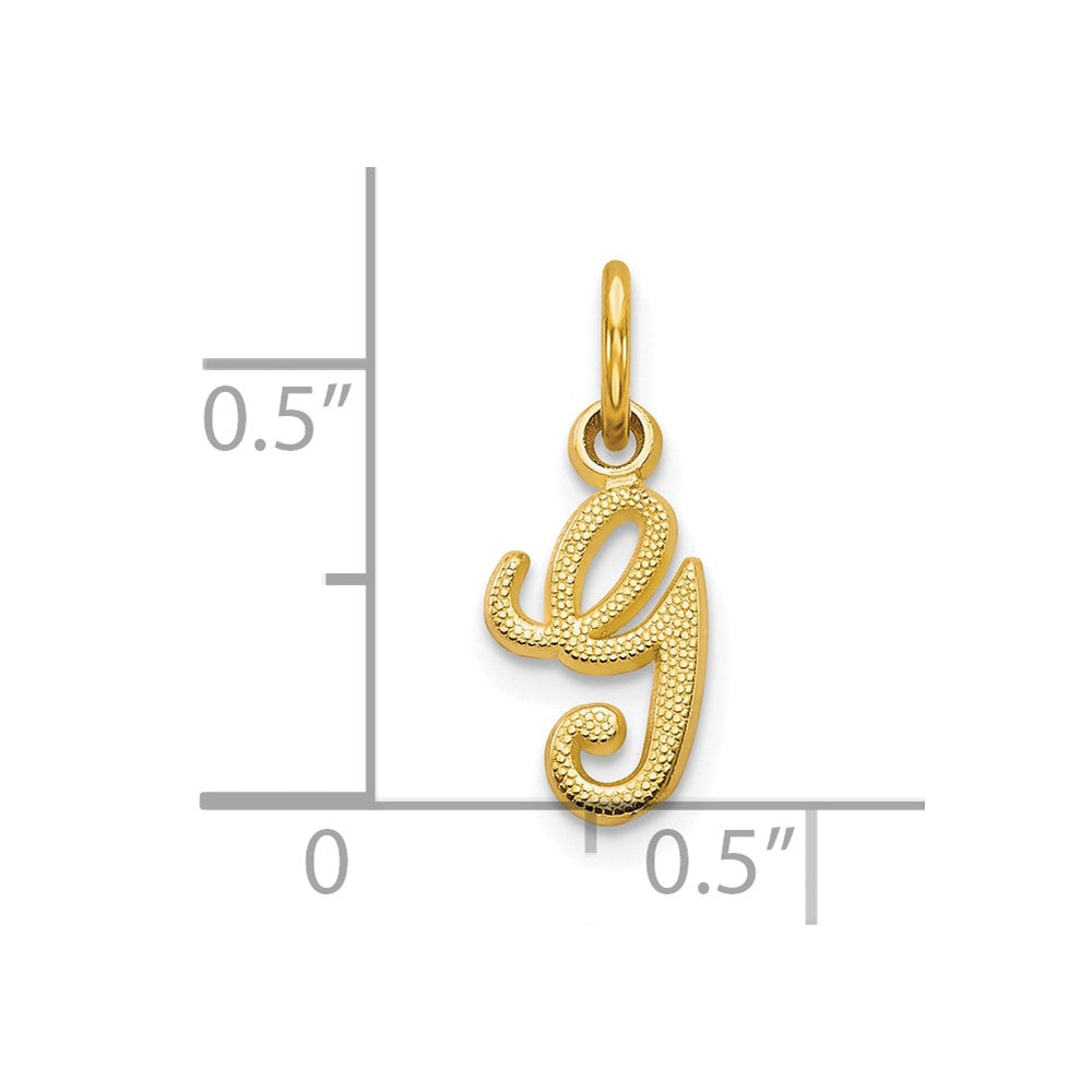 10k Initial G Charm
