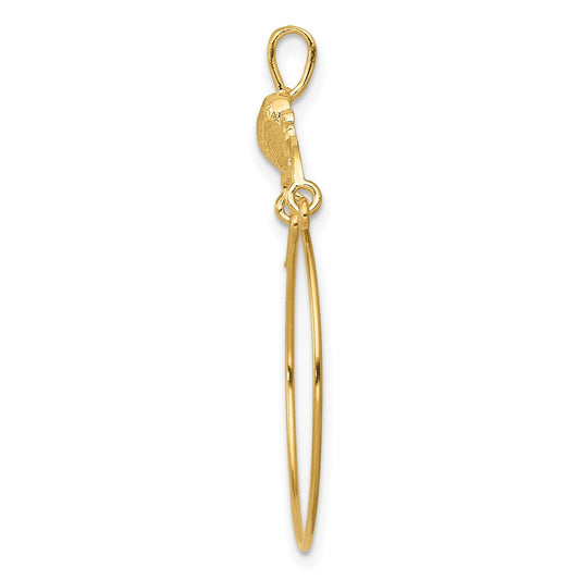10k Polished Heart Charm Holder