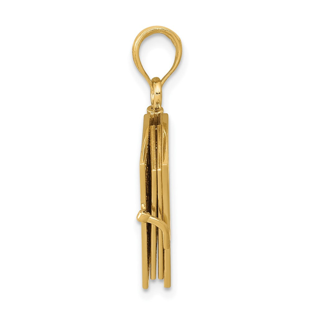 10K 3D Lords Prayer Bible Pendant