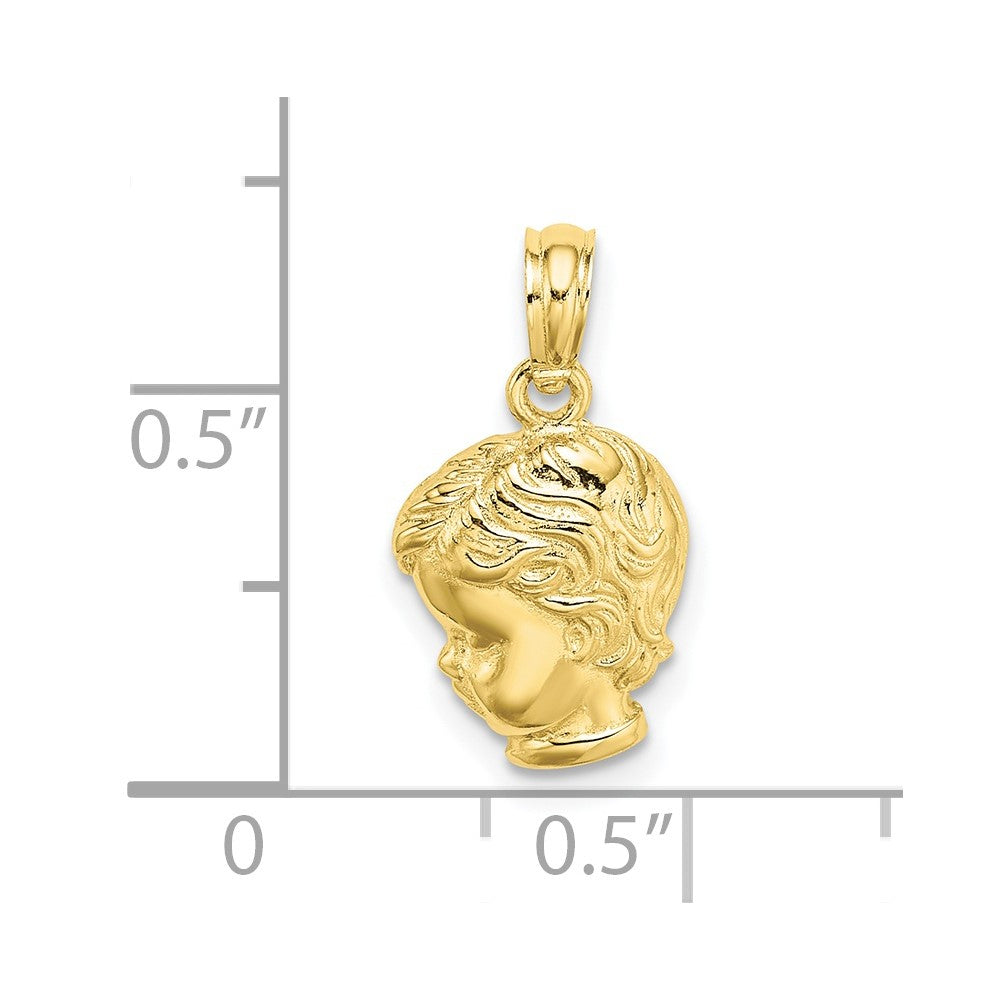 10k Boy Head Charm