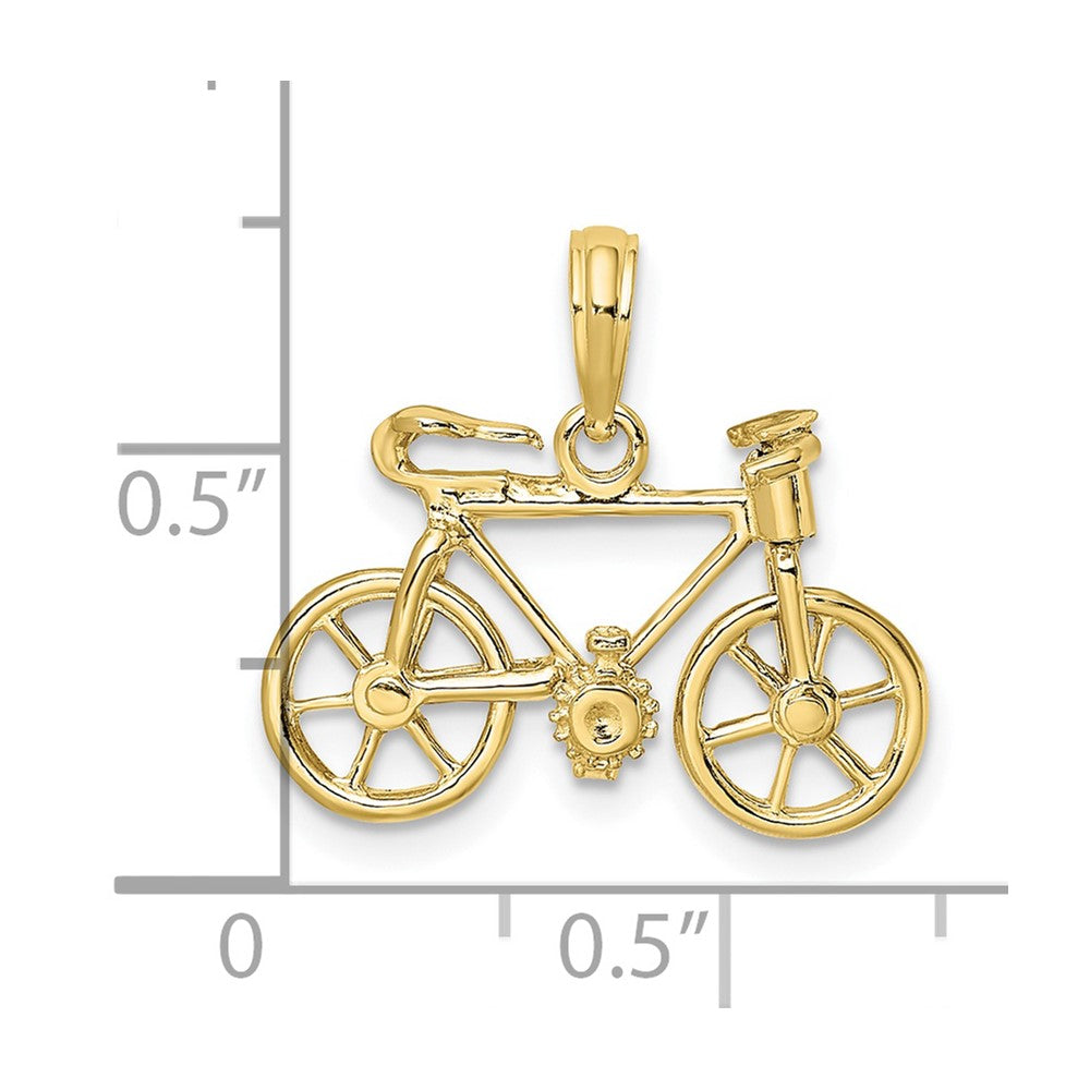 10k 3-D Moveable Bicycle Charm