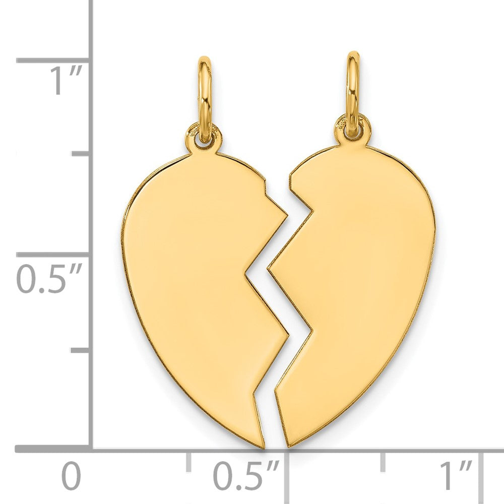 10K 2 piece Small Heart Charm