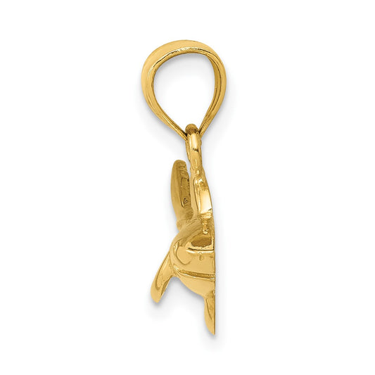 10K Polished Shark Pendant