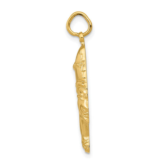 10k Polished Nefertiti Charm