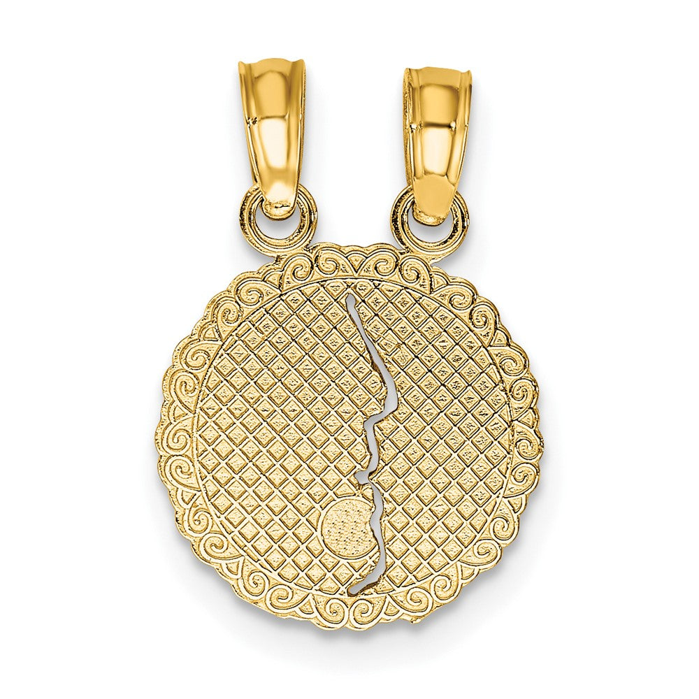 10K BEST FRIENDS FOREVER 2-Piece Break-Apart Pendant