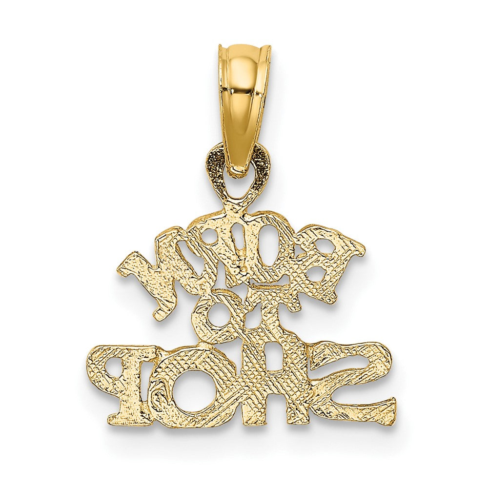 10K BORN TO SHOP Charm