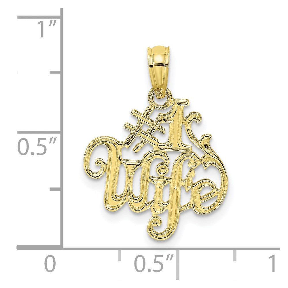 10K #1 WIFE Pendant