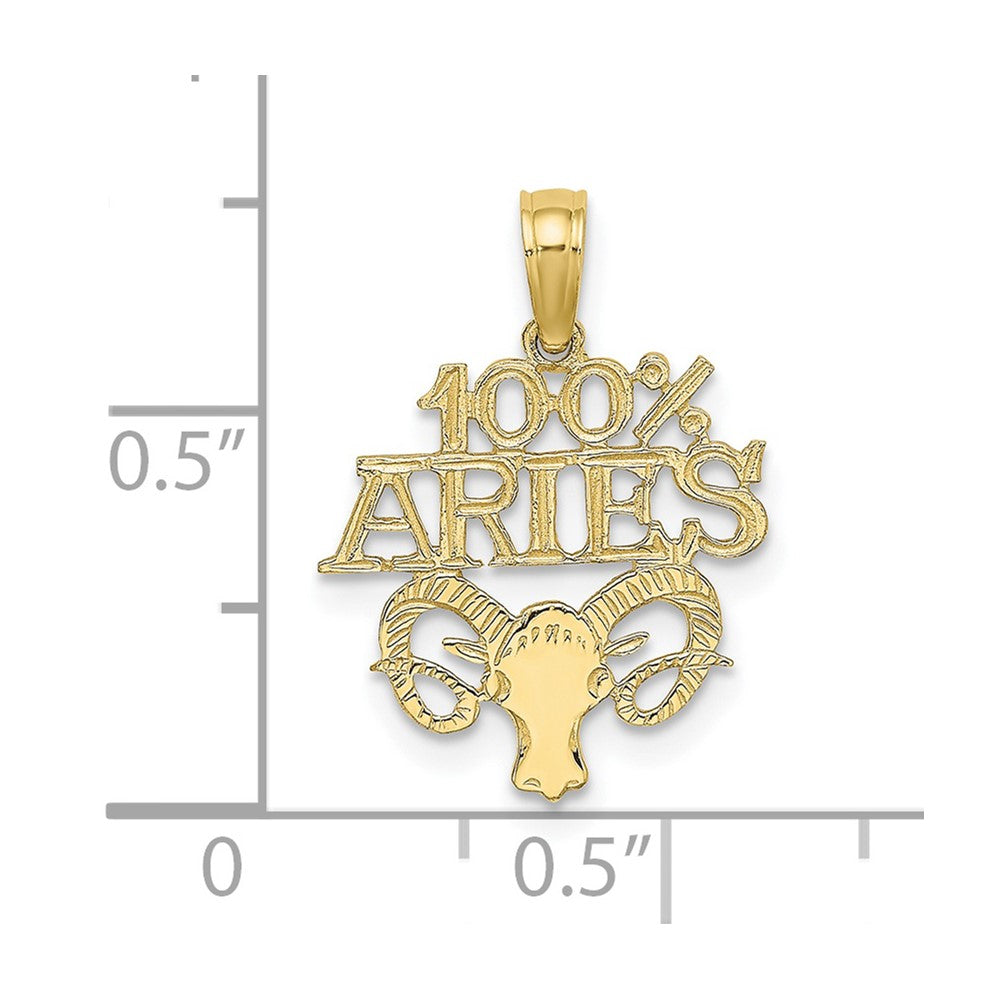 10K 100% ARIES Zodiac Charm