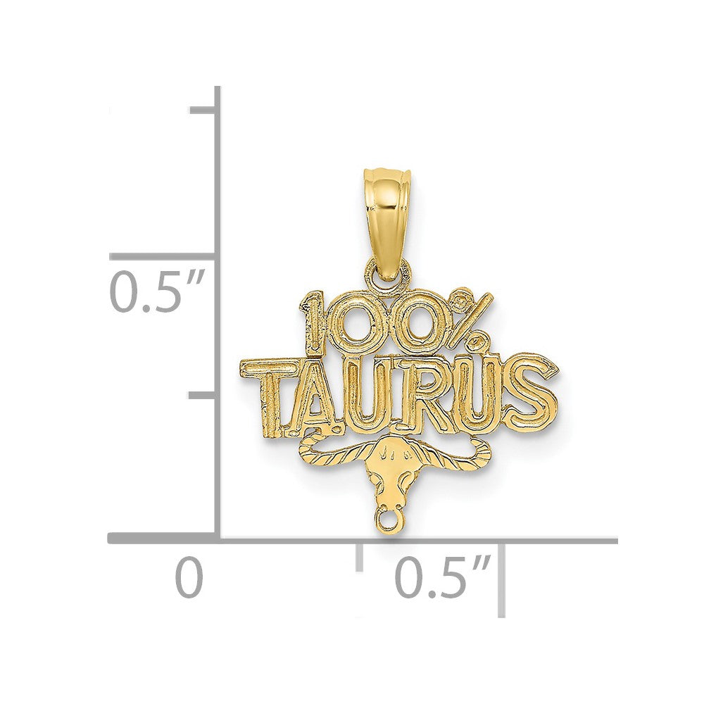 10K 100% TAURUS Zodiac Charm