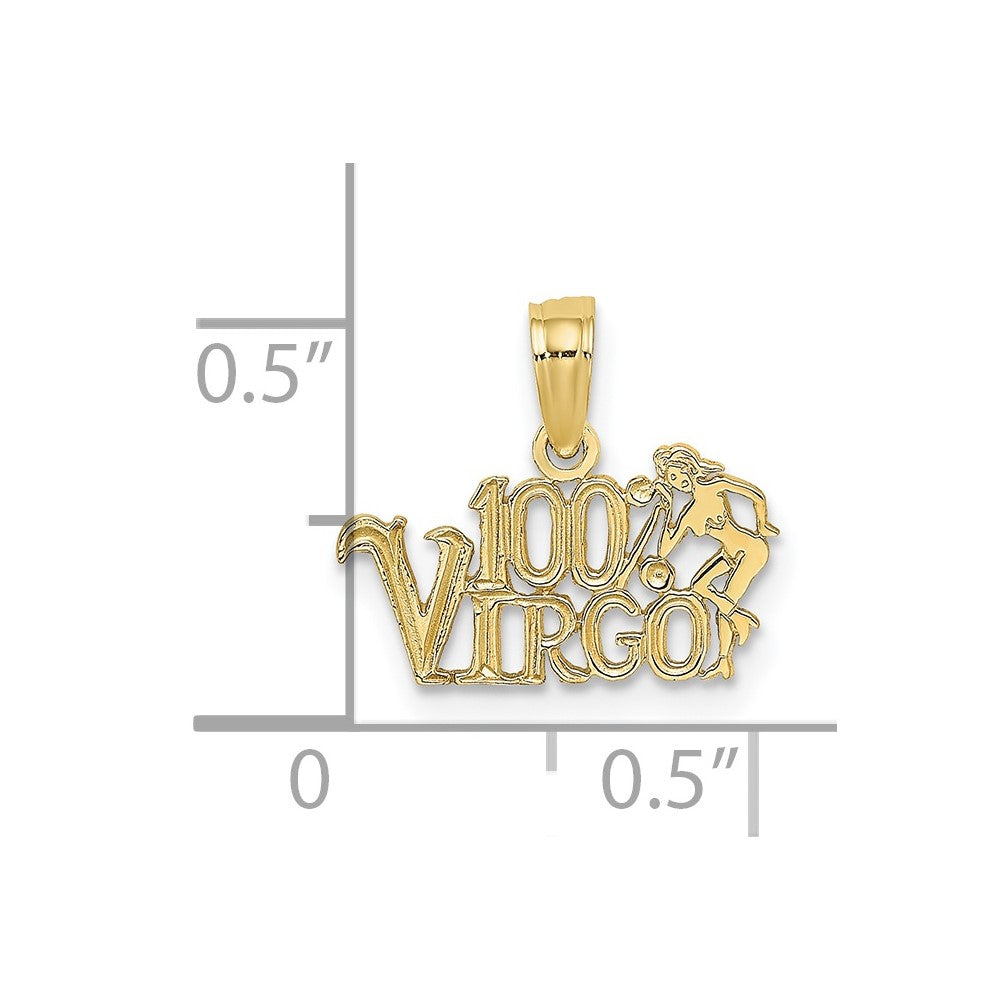 10K 100% VIRGO Zodiac Charm