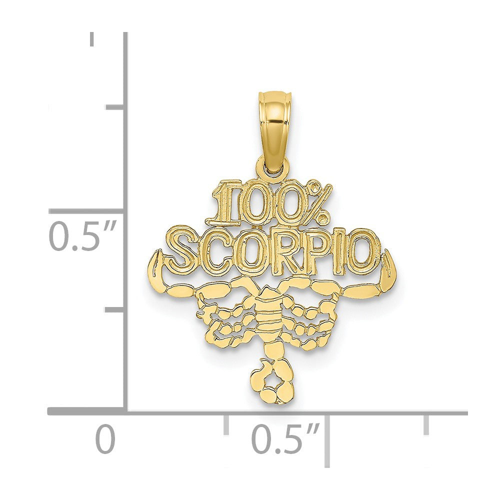 10K 100% SCORPIO Zodiac Charm