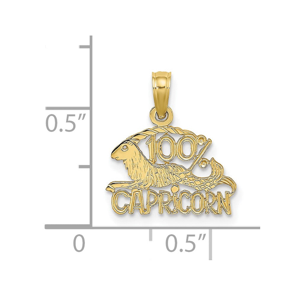10K 100% CAPRICORN Zodiac Charm