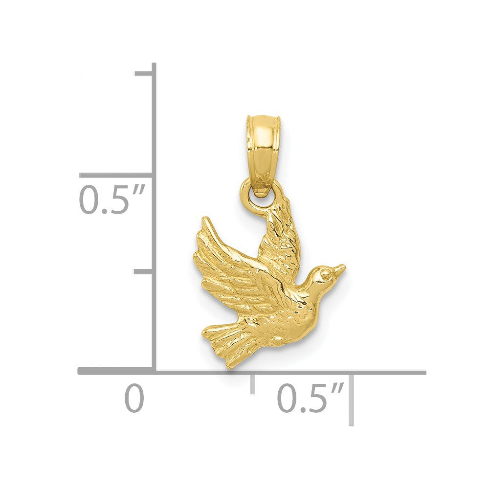 10K Flying Dove Pendant