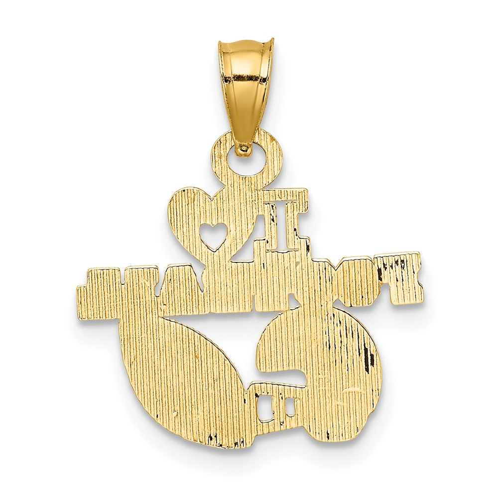 10K I Heart FOOTBALL Charm