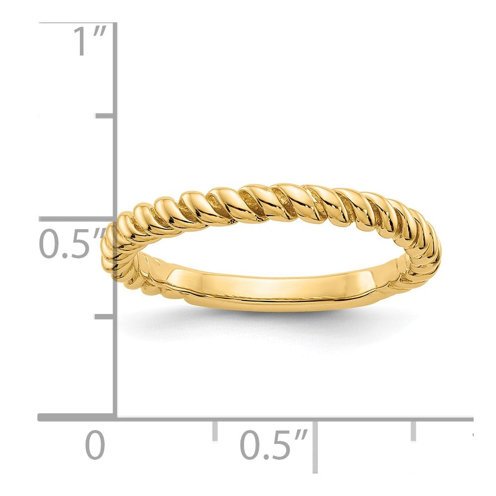 10K Polished Twisted Band