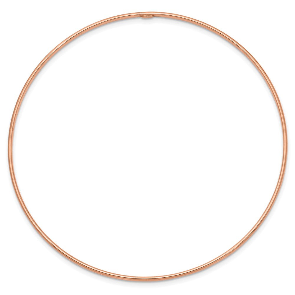 10k 1.5mm Rose Gold Polished Slip-on Bangle Bracelet