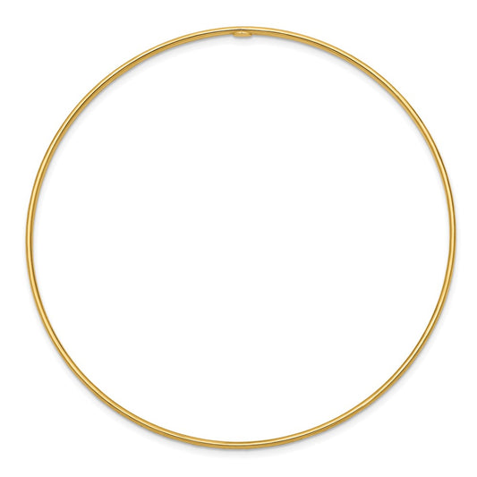 10k 1.5mm Diamond-Cut Slip-on Bangle Bracelet