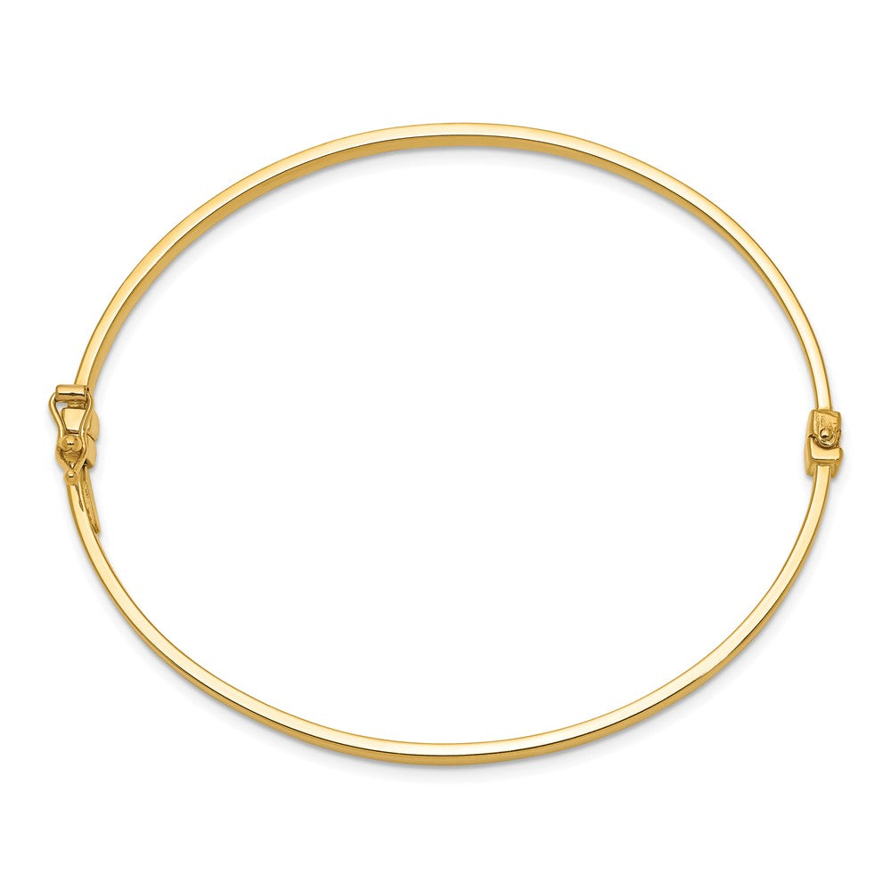 10k Polished Hinged Bangle Bracelet