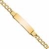 10k Semi-solid Curb Link ID Bracelet