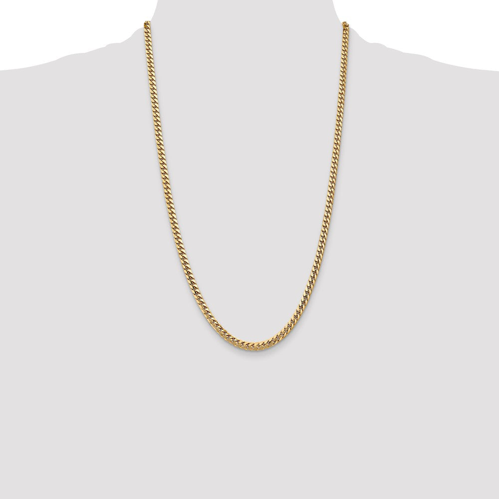 10K 4.3mm Solid Miami Cuban Chain