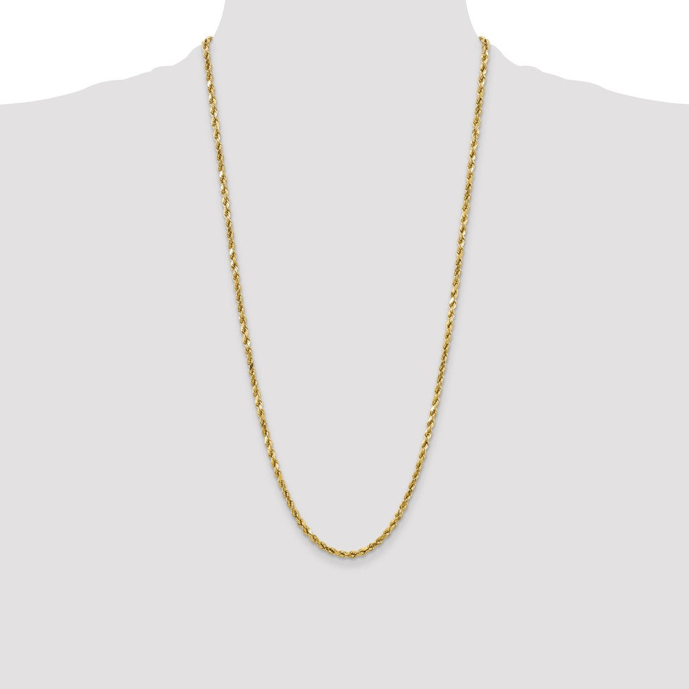 10k 4.0mm Semi-solid D/C Rope Chain