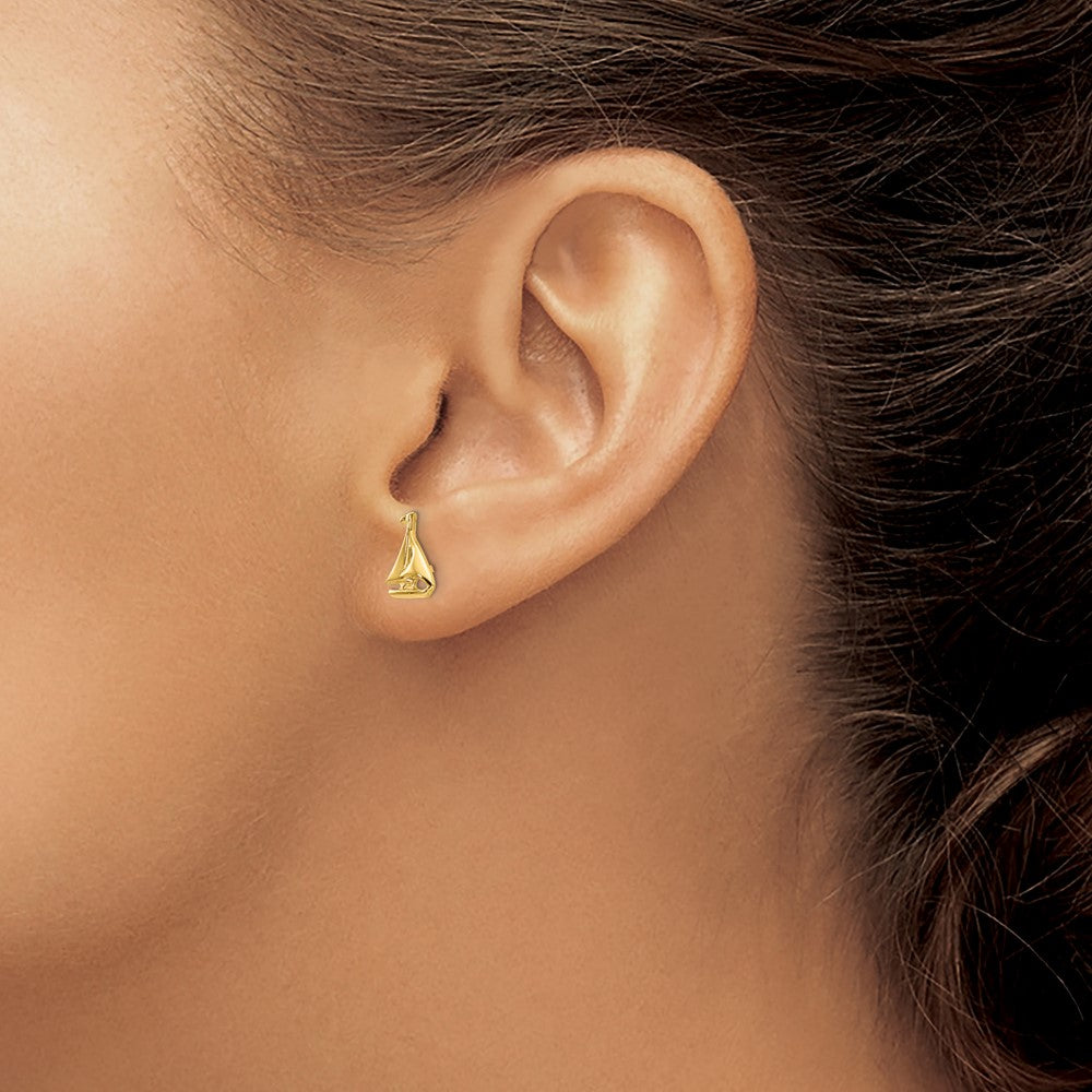 10k Sailboat Post Earrings