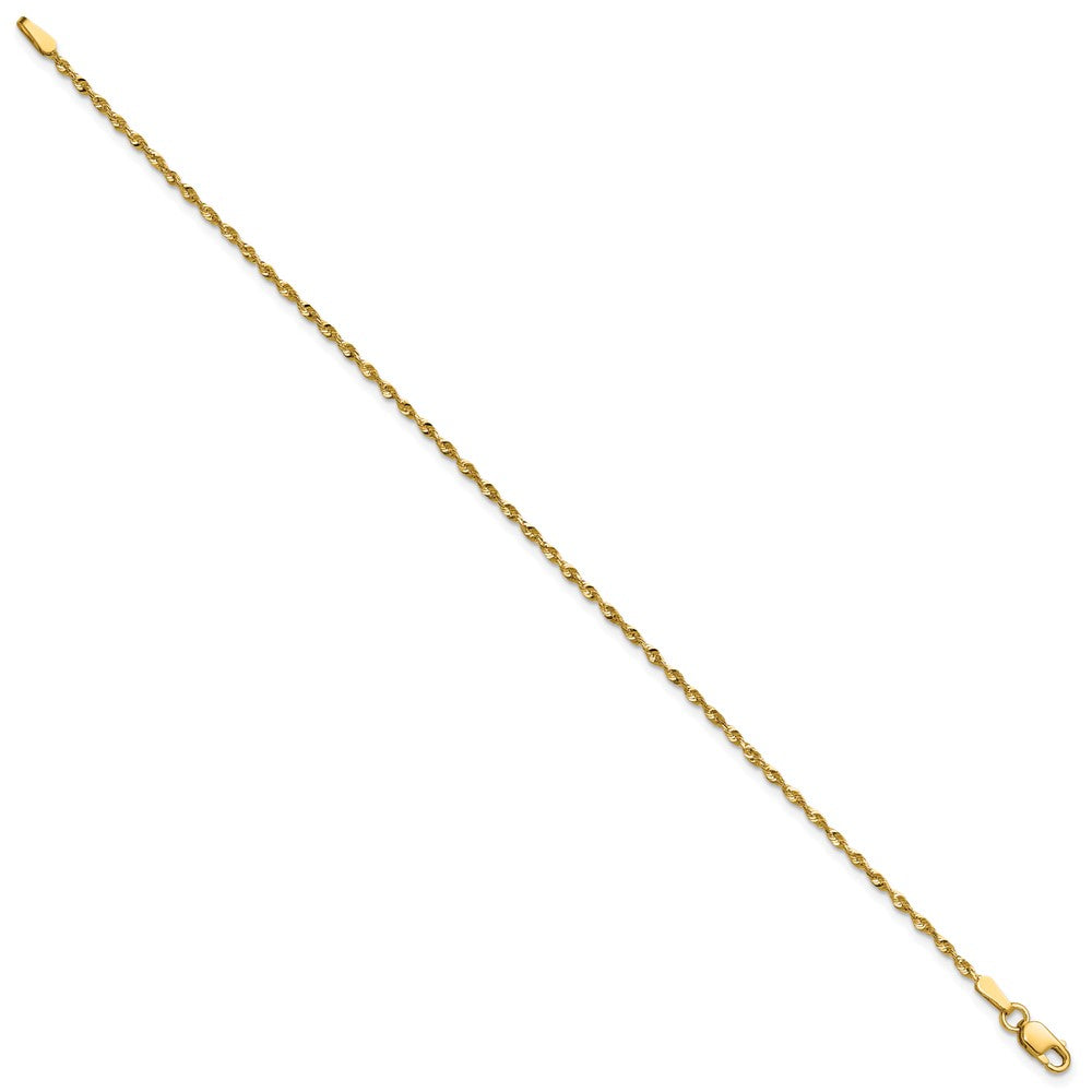 10k 1.5mm Extra-Light D/C Rope Chain Anklet