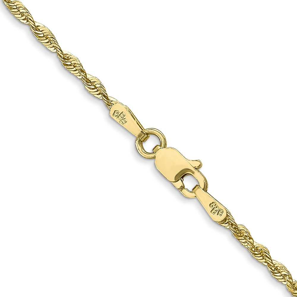 10k 1.8mm Extra-Light Diamond Cut Rope Chain