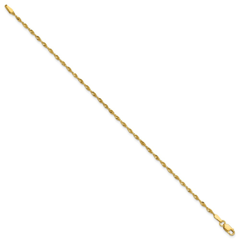 10k 1.8mm Extra-Light D/C Rope Chain Anklet
