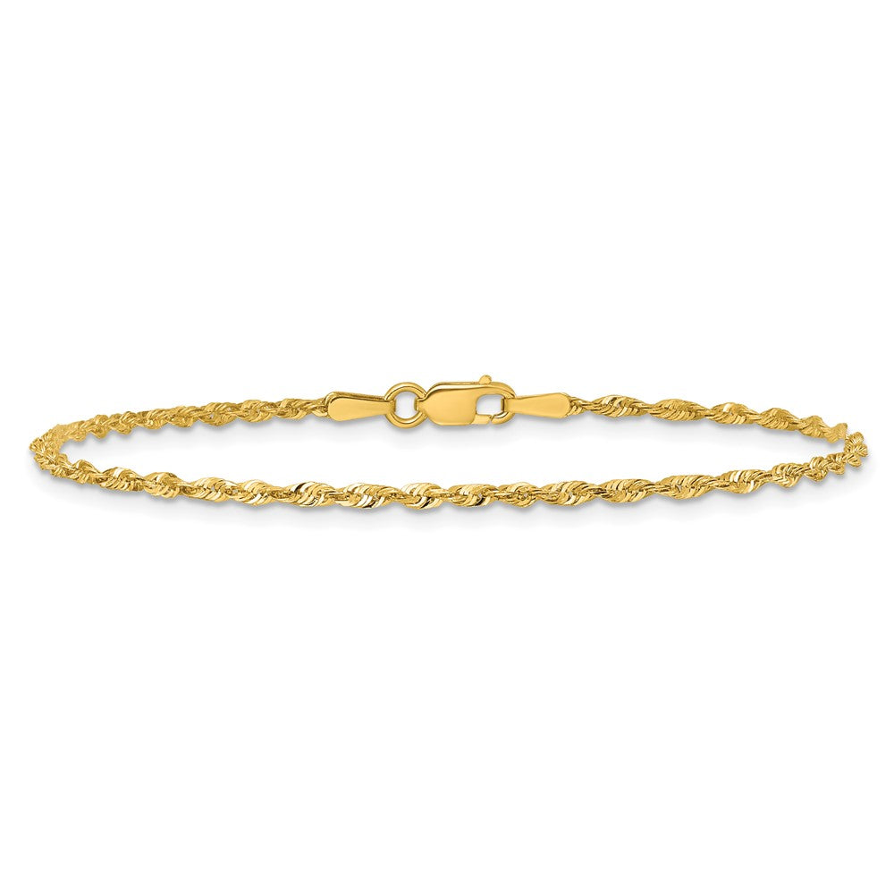 10k 1.8mm Extra-Light D/C Rope Chain Anklet
