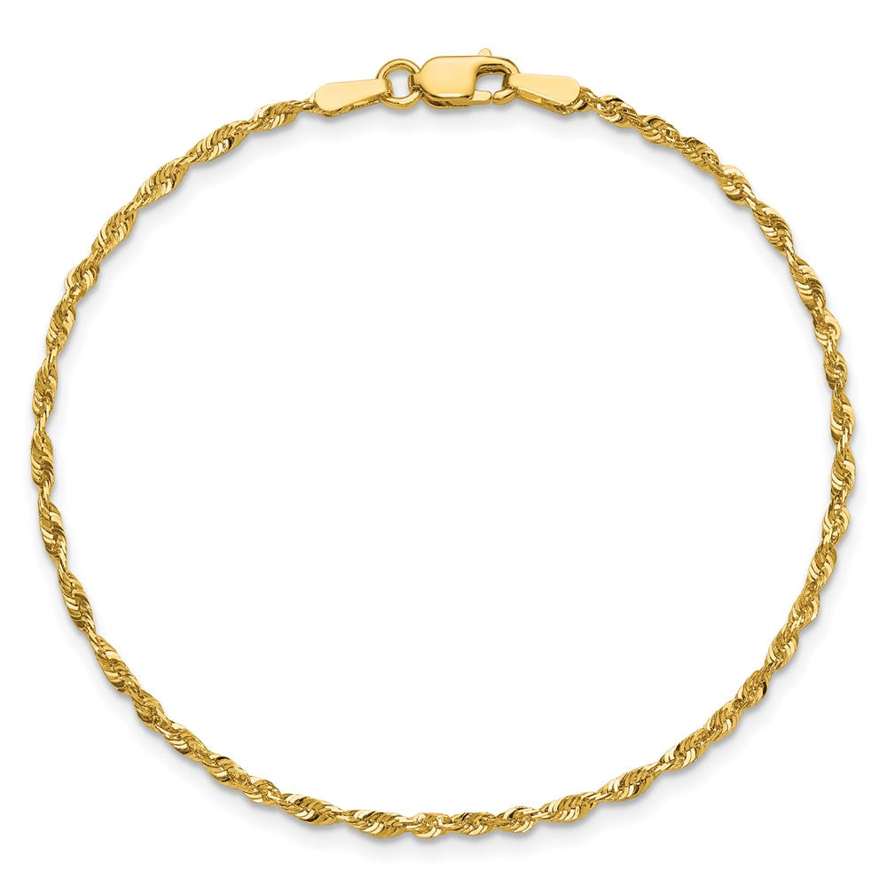 10k 1.8mm Extra-Light D/C Rope Chain Anklet